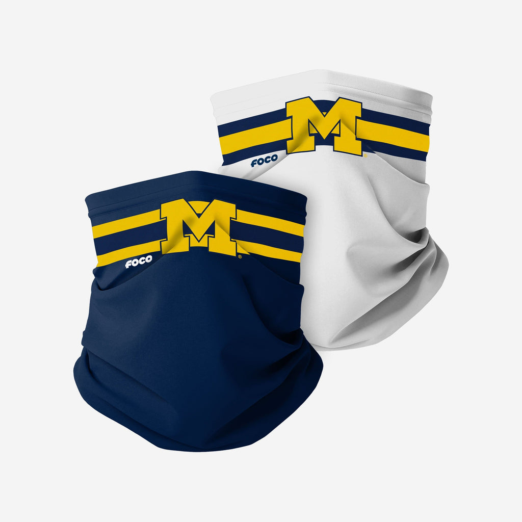 Michigan Wolverines Stitched 2 Pack Gaiter Scarf FOCO - FOCO.com