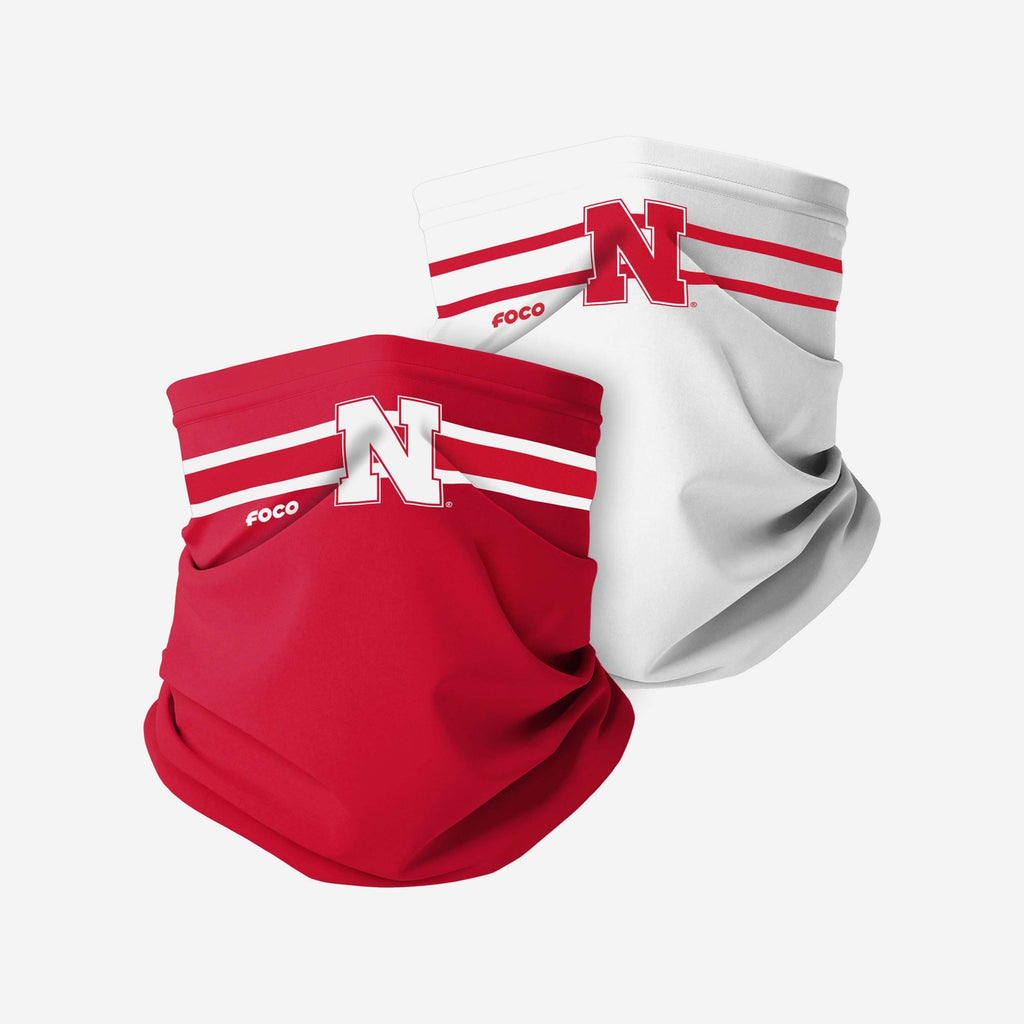 Nebraska Cornhuskers Stitched 2 Pack Gaiter Scarf FOCO - FOCO.com