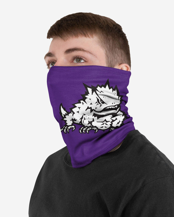 TCU Horned Frogs On-Field Sideline Team Stripe Big Logo Gaiter Scarf FOCO - FOCO.com