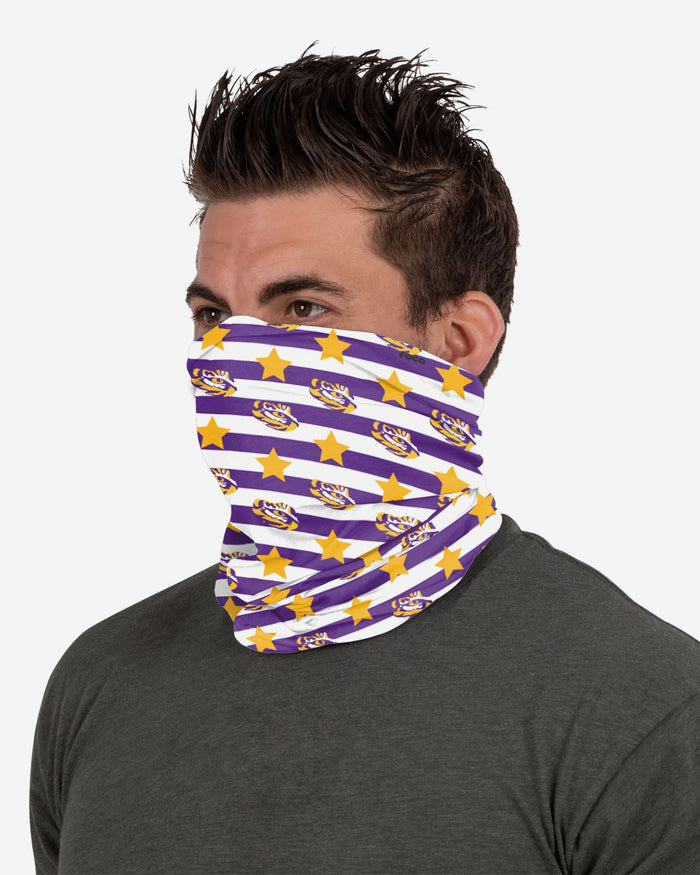 LSU Tigers Stars & Stripes Gaiter Scarf FOCO - FOCO.com