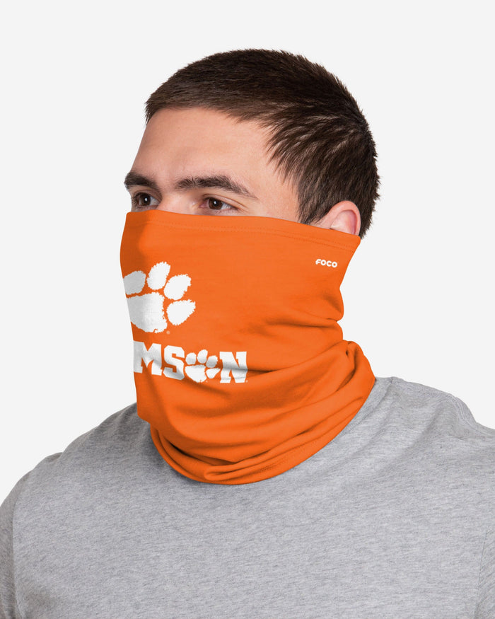 Clemson Tigers Team Logo Stitched Gaiter Scarf FOCO - FOCO.com