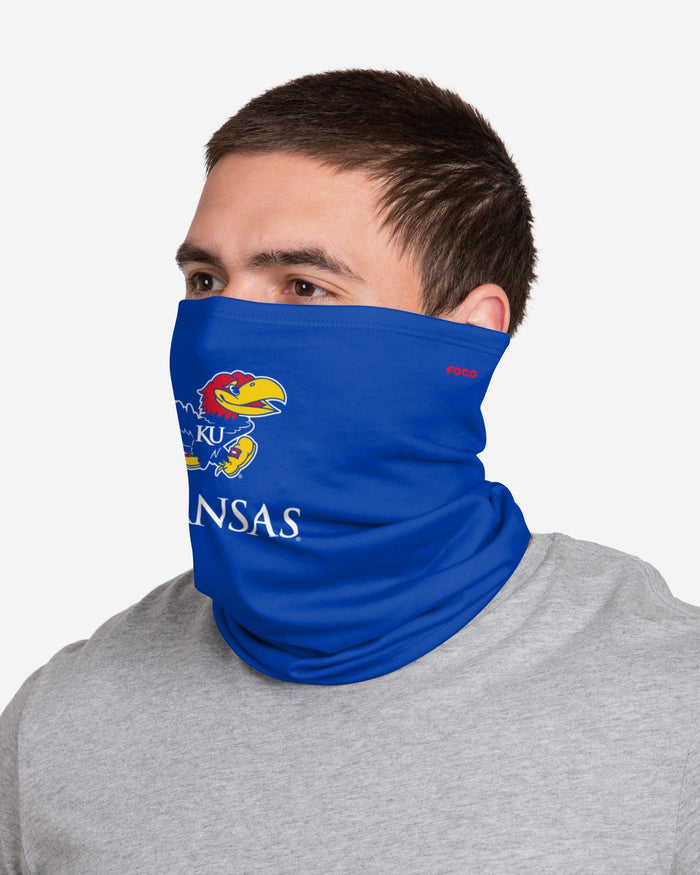 Kansas Jayhawks Team Logo Stitched Gaiter Scarf FOCO - FOCO.com