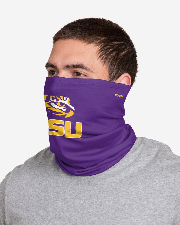 LSU Tigers Team Logo Stitched Gaiter Scarf FOCO - FOCO.com