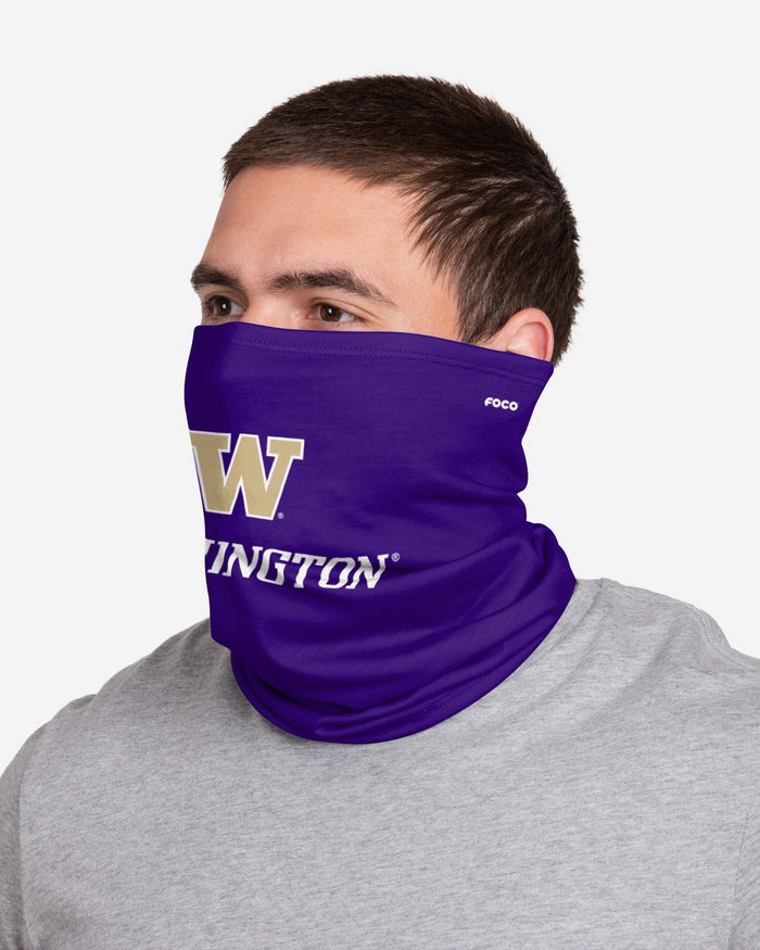 Washington Huskies Team Logo Stitched Gaiter Scarf FOCO - FOCO.com