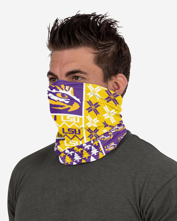 LSU Tigers Busy Block Gaiter Scarf FOCO - FOCO.com