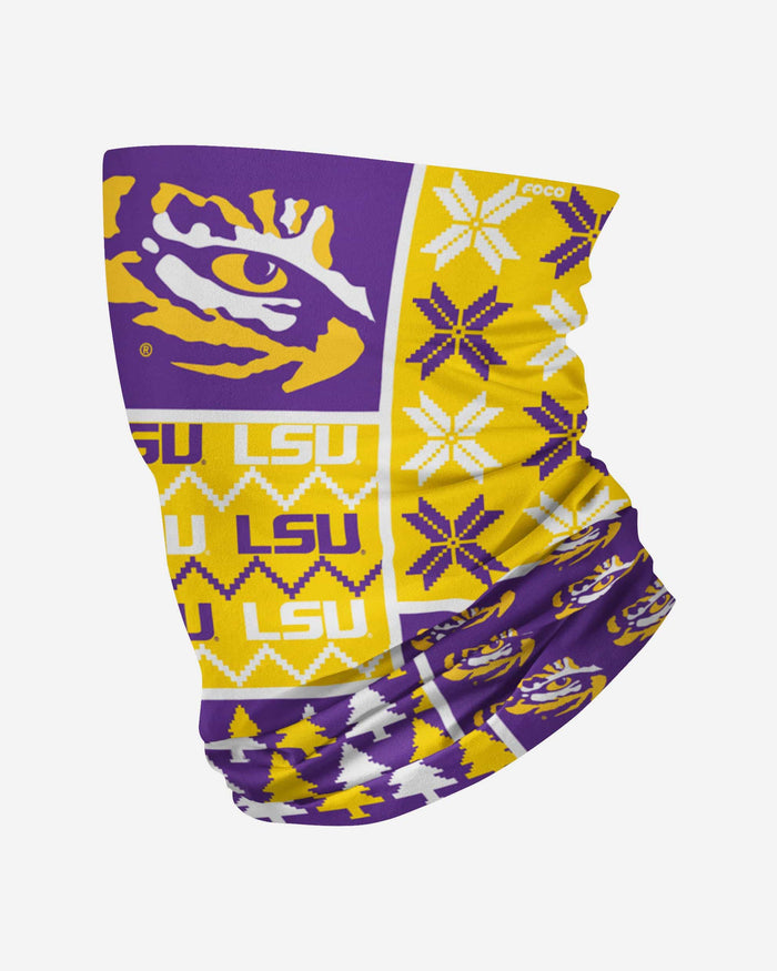 LSU Tigers Busy Block Gaiter Scarf FOCO - FOCO.com