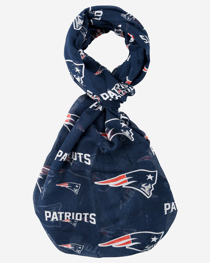 New England Patriots Team Logo Infinity Scarf FOCO - FOCO.com