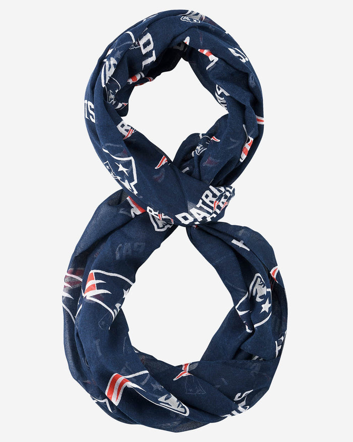 New England Patriots Team Logo Infinity Scarf FOCO - FOCO.com