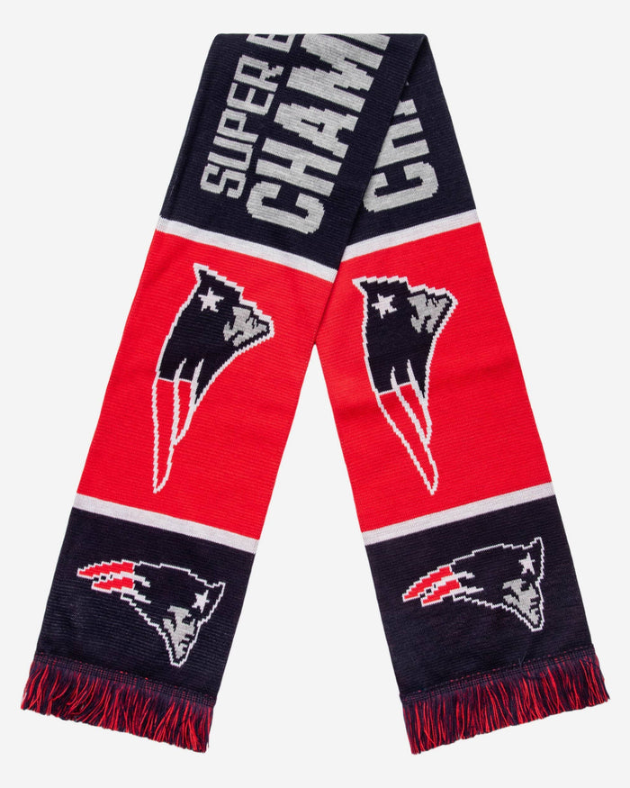 New England Patriots Super Bowl LIII Champions Scarf FOCO - FOCO.com