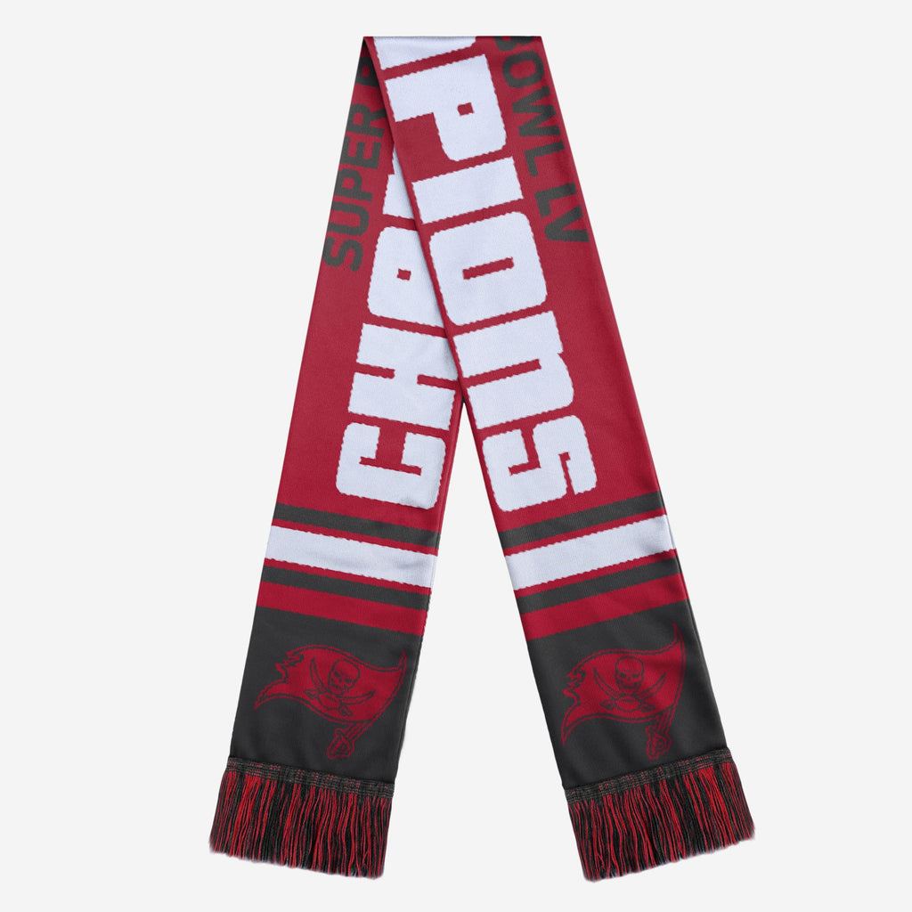 Tampa Bay Buccaneers Super Bowl LV Champions Acrylic Scarf FOCO - FOCO.com