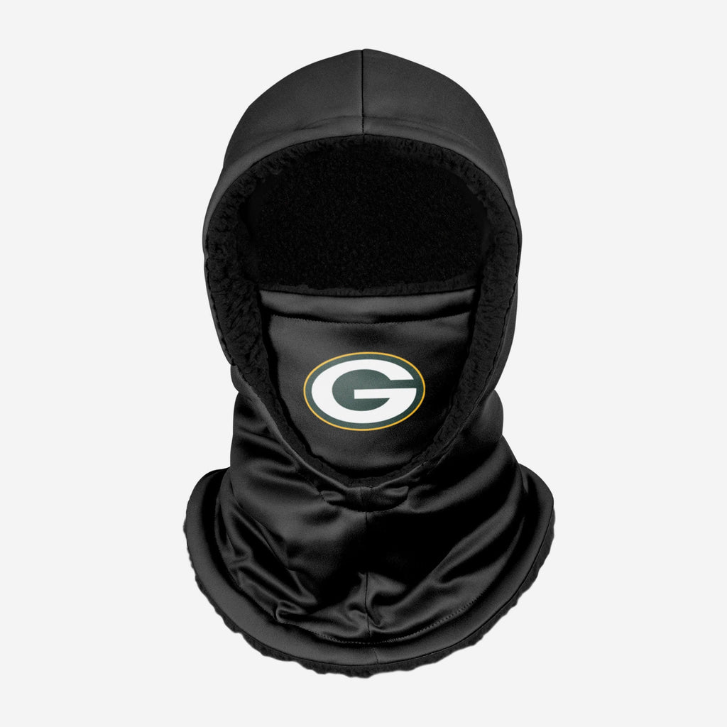 Green Bay Packers Black Hooded Gaiter FOCO - FOCO.com