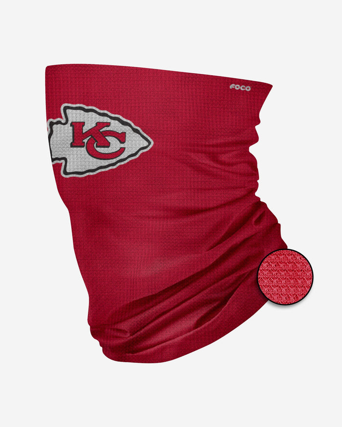 Kansas City Chiefs Big Logo Waffle Gaiter Scarf FOCO - FOCO.com