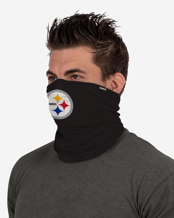 Pittsburgh Steelers Big Logo Waffle Gaiter Scarf FOCO - FOCO.com