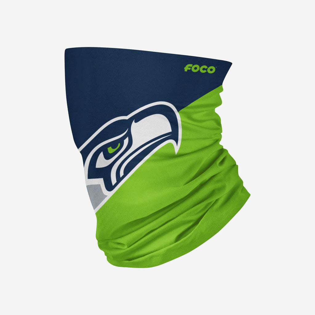 Seattle Seahawks Big Logo Gaiter Scarf FOCO Adult - FOCO.com