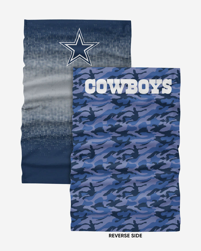 Dallas Cowboys Reversible Camo Gradient Gaiter Scarf FOCO - FOCO.com