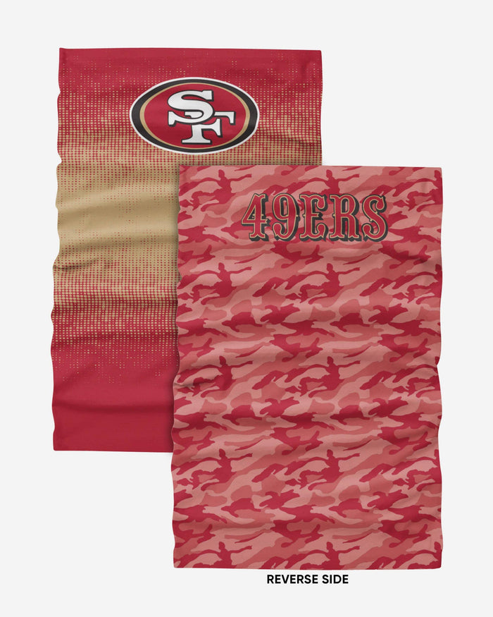 San Francisco 49ers Reversible Camo Gradient Gaiter Scarf FOCO - FOCO.com