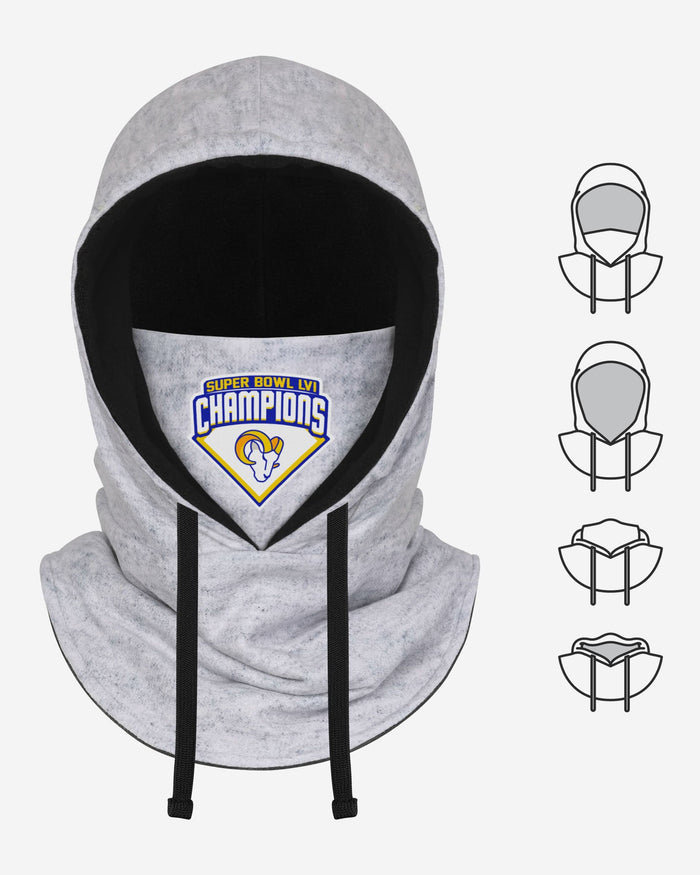 Los Angeles Rams Super Bowl LVI Champions Drawstring Hooded Gaiter Scarf FOCO - FOCO.com