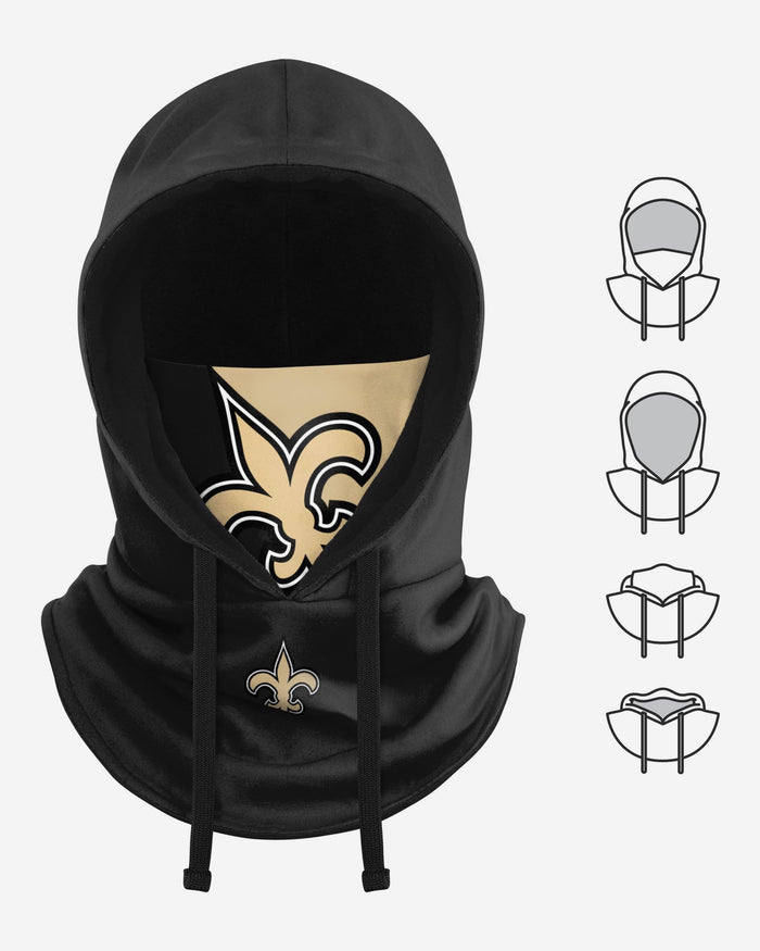 New Orleans Saints Drawstring Hooded Gaiter FOCO - FOCO.com