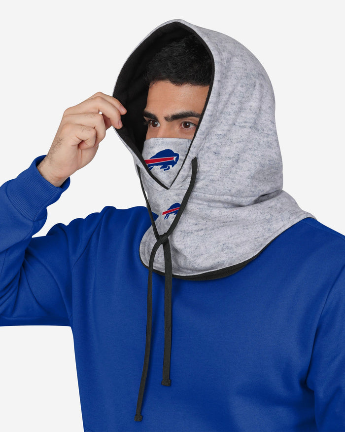 Buffalo Bills Heather Gray Drawstring Hooded Gaiter Scarf FOCO - FOCO.com