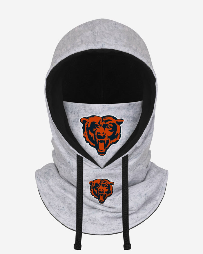 Chicago Bears Heather Gray Drawstring Hooded Gaiter Scarf FOCO - FOCO.com