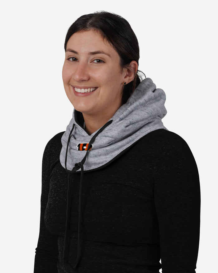 Cincinnati Bengals Heather Gray Drawstring Hooded Gaiter Scarf FOCO - FOCO.com