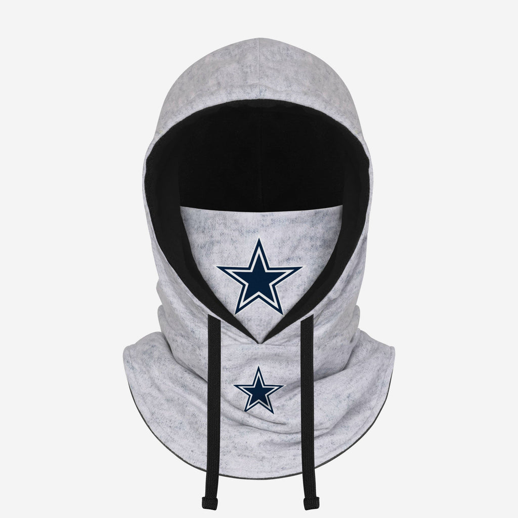 Dallas Cowboys Heather Gray Drawstring Hooded Gaiter Scarf FOCO - FOCO.com