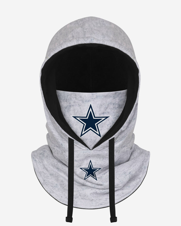 Dallas Cowboys Heather Gray Drawstring Hooded Gaiter Scarf FOCO - FOCO.com