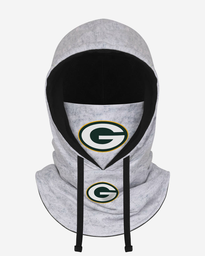 Green Bay Packers Heather Gray Drawstring Hooded Gaiter Scarf FOCO - FOCO.com