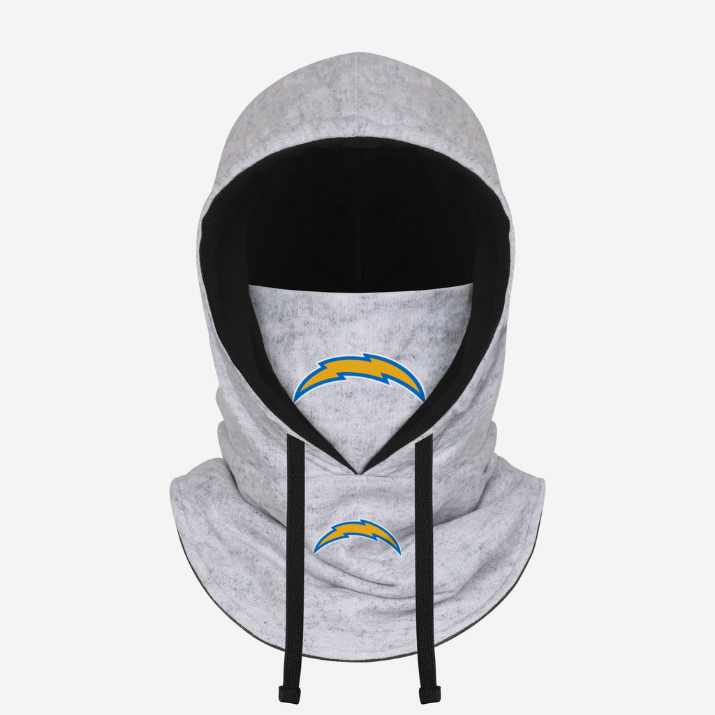 Los Angeles Chargers Heather Gray Drawstring Hooded Gaiter Scarf FOCO - FOCO.com