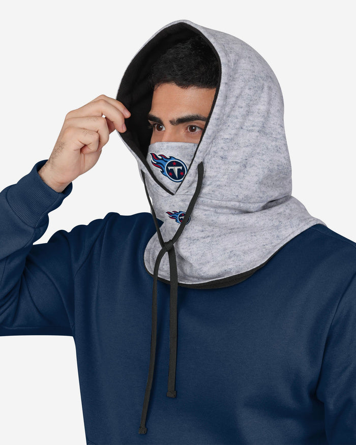 Tennessee Titans Heather Gray Drawstring Hooded Gaiter Scarf FOCO - FOCO.com