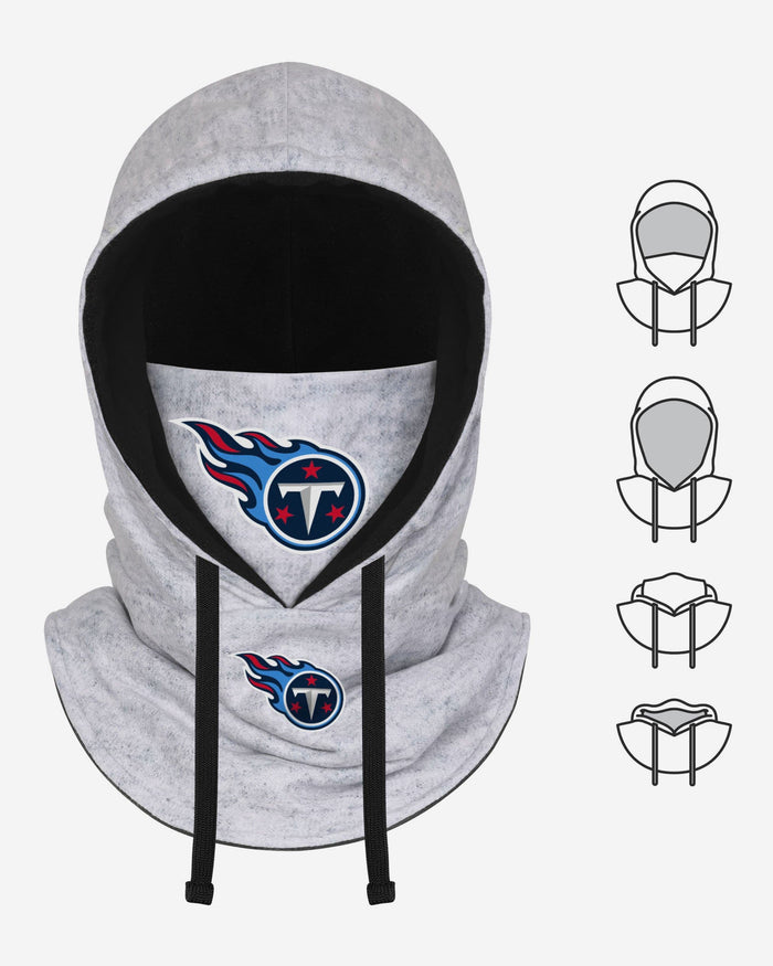 Tennessee Titans Heather Gray Drawstring Hooded Gaiter Scarf FOCO - FOCO.com