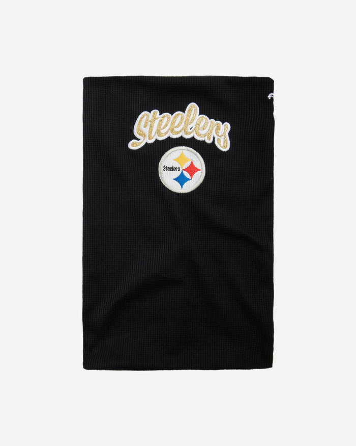 Pittsburgh Steelers Glitter Waffle Gaiter Scarf FOCO - FOCO.com