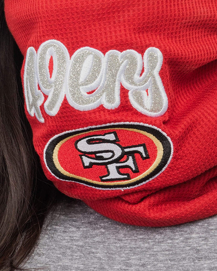 San Francisco 49ers Glitter Waffle Gaiter Scarf FOCO - FOCO.com