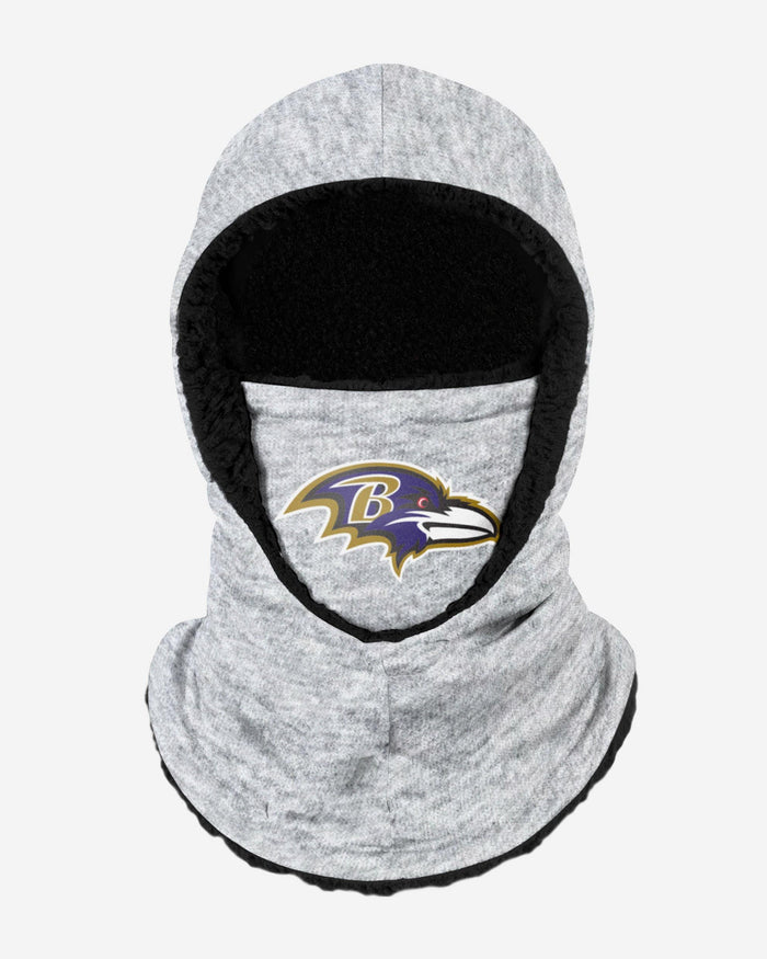 Baltimore Ravens Heather Grey Big Logo Hooded Gaiter FOCO Adult - FOCO.com