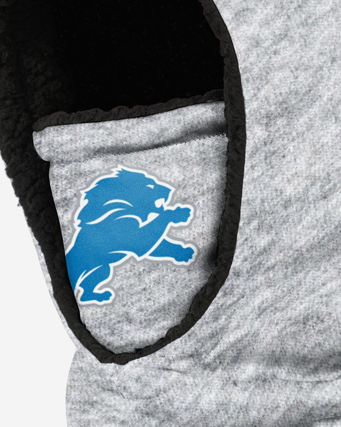 Detroit Lions Heather Grey Big Logo Hooded Gaiter FOCO - FOCO.com