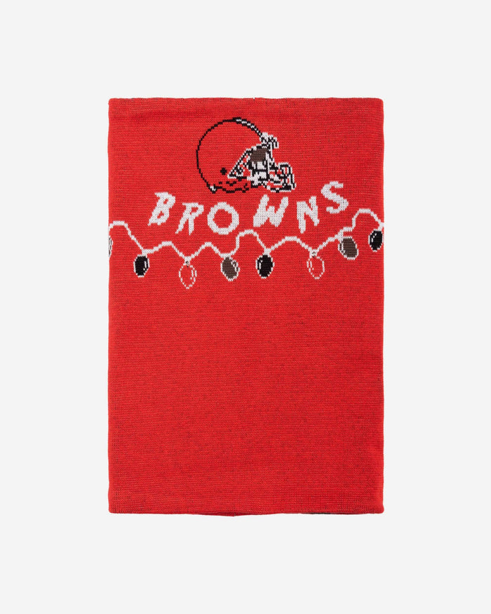 Cleveland Browns Light Up Knit Gaiter Scarf FOCO - FOCO.com