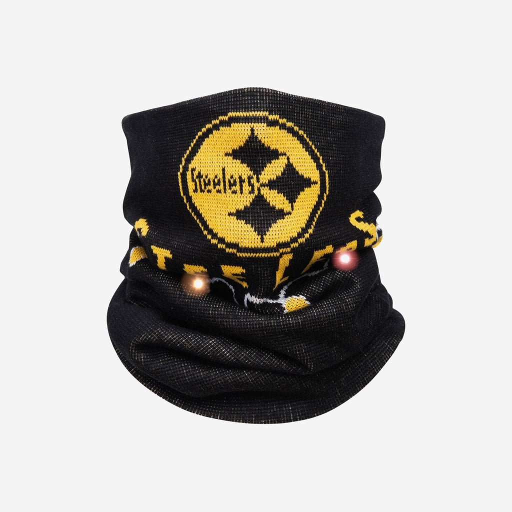 Pittsburgh Steelers Light Up Knit Gaiter Scarf FOCO - FOCO.com