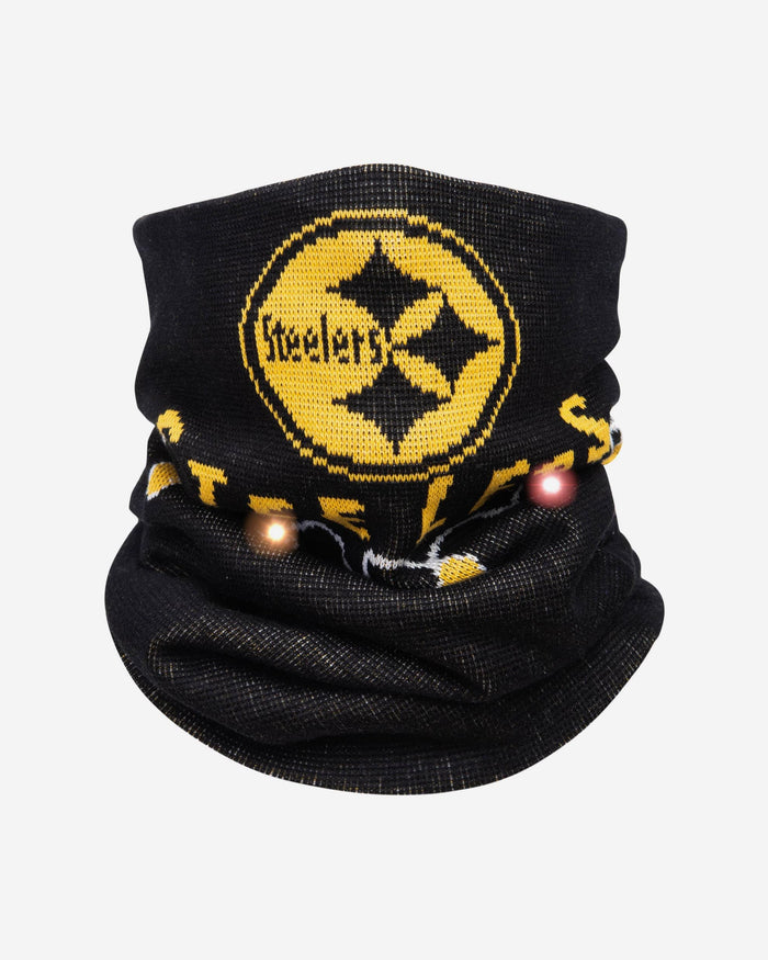 Pittsburgh Steelers Light Up Knit Gaiter Scarf FOCO - FOCO.com