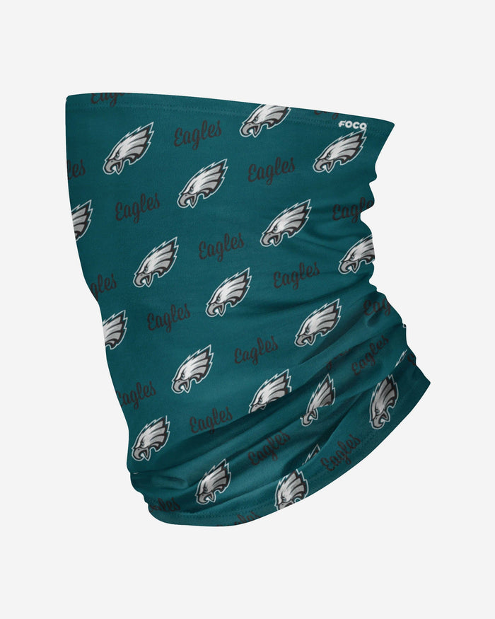 Philadelphia Eagles Mini Script Fleece Gaiter Scarf FOCO - FOCO.com