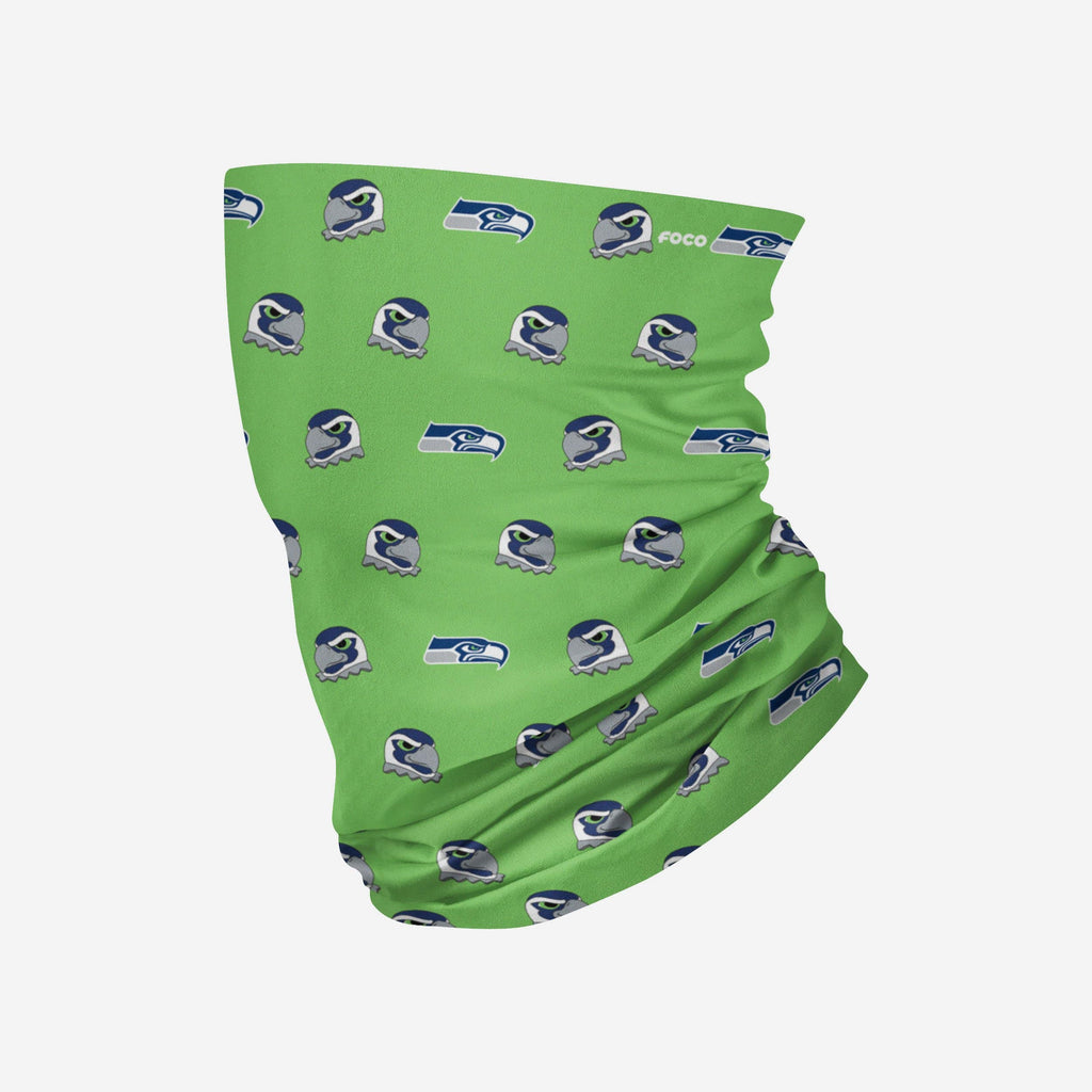 Blitz Seattle Seahawks Mini Print Mascot Gaiter Scarf FOCO - FOCO.com