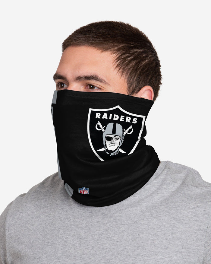 Nathan Peterman Las Vegas Raiders On-Field Sideline Logo Gaiter Scarf FOCO - FOCO.com