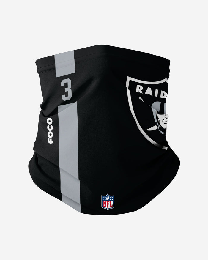 Nathan Peterman Las Vegas Raiders On-Field Sideline Logo Gaiter Scarf FOCO - FOCO.com