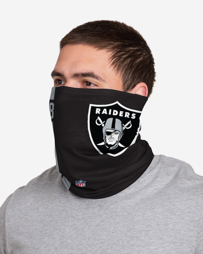 Maxx Crosby Las Vegas Raiders On-Field Sideline Logo Gaiter Scarf FOCO - FOCO.com