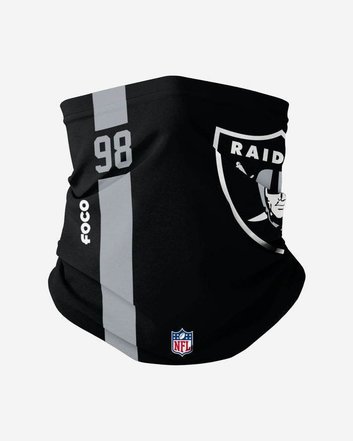 Maxx Crosby Las Vegas Raiders On-Field Sideline Logo Gaiter Scarf FOCO - FOCO.com