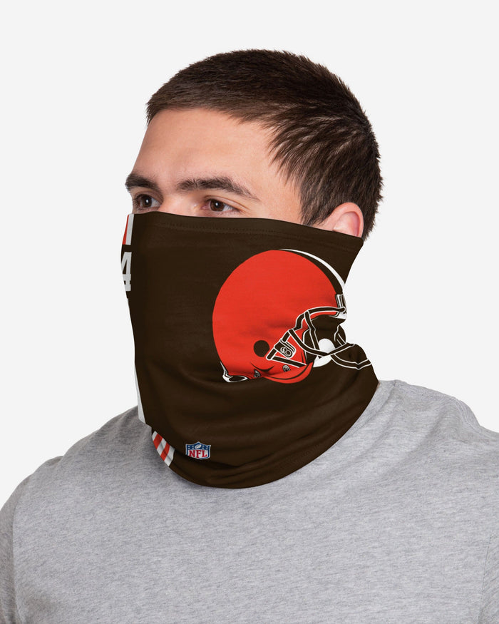 Nick Chubb Cleveland Browns On-Field Sideline Logo Gaiter Scarf FOCO - FOCO.com