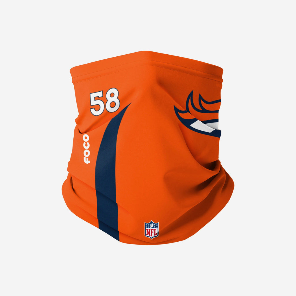 Von Miller Denver Broncos On-Field Sideline Logo Gaiter Scarf FOCO - FOCO.com