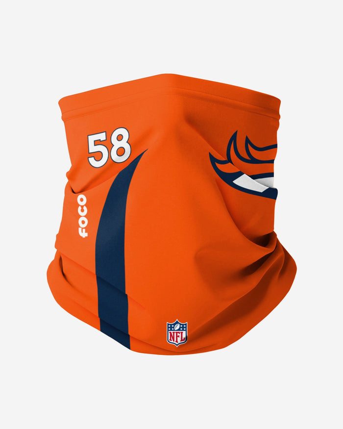 Von Miller Denver Broncos On-Field Sideline Logo Gaiter Scarf FOCO - FOCO.com