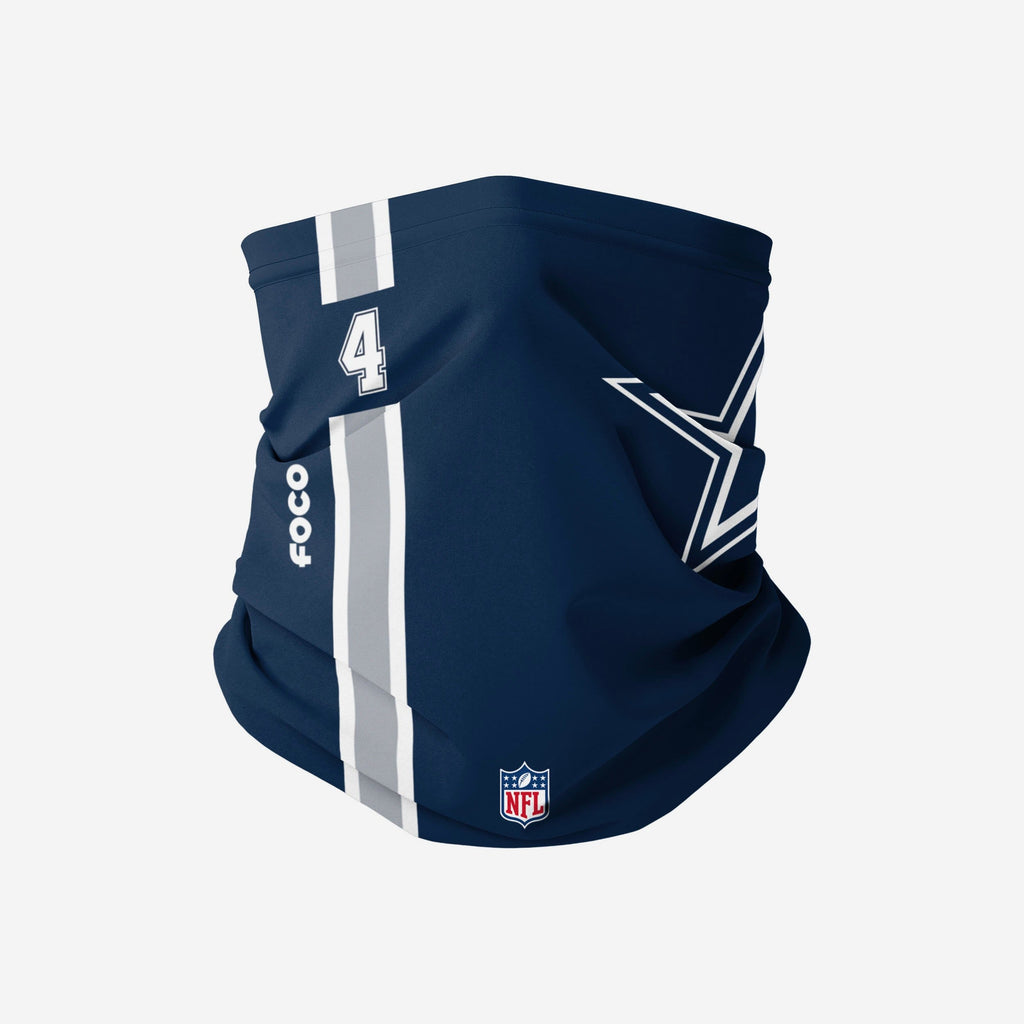 Dak Prescott Dallas Cowboys On-Field Sideline Logo Gaiter Scarf FOCO - FOCO.com