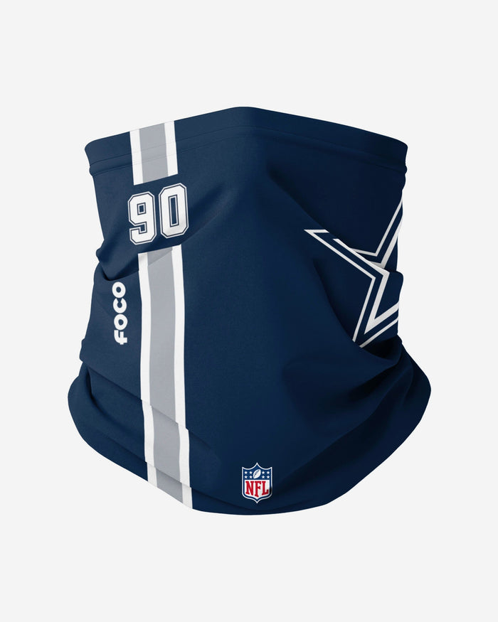 Demarcus Lawrence Dallas Cowboys On-Field Sideline Logo Gaiter Scarf FOCO - FOCO.com