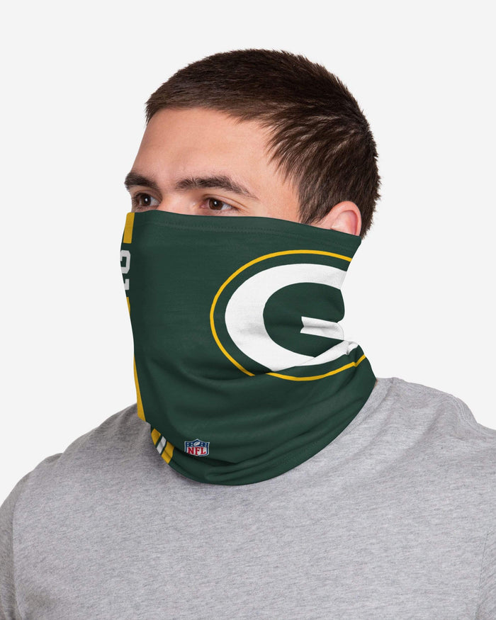 Aaron Rodgers Green Bay Packers On-Field Sideline Logo Gaiter Scarf FOCO - FOCO.com
